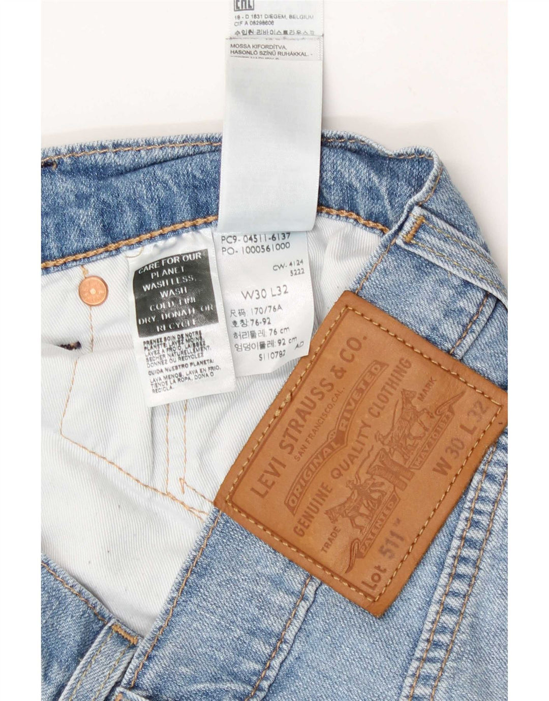 Levi's muške 511 uske traperice W30 L32 plavi pamuk