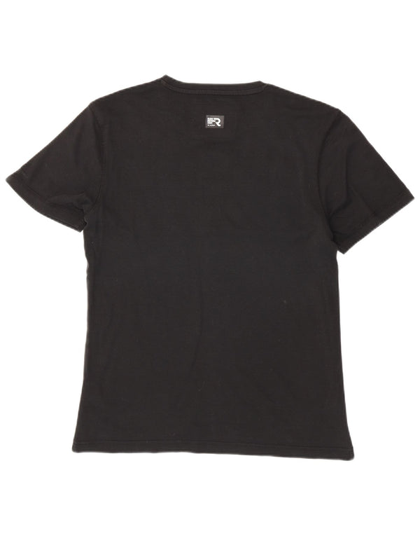 G-Star ženska majica kratkih rukava s grafičkim motivima UK 18 XL crni pamuk