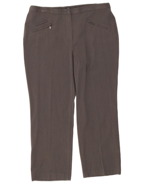 Marks & Spencer ženske ravne skraćene hlače UK 16 Large W34 L26 sive