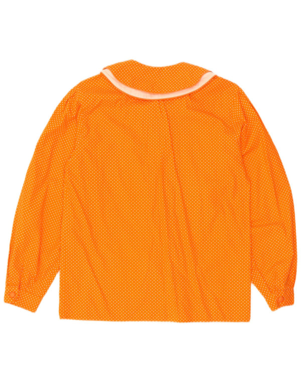 Benetton ženska košulja UK 18 XL, narančasti pamuk na točkice
