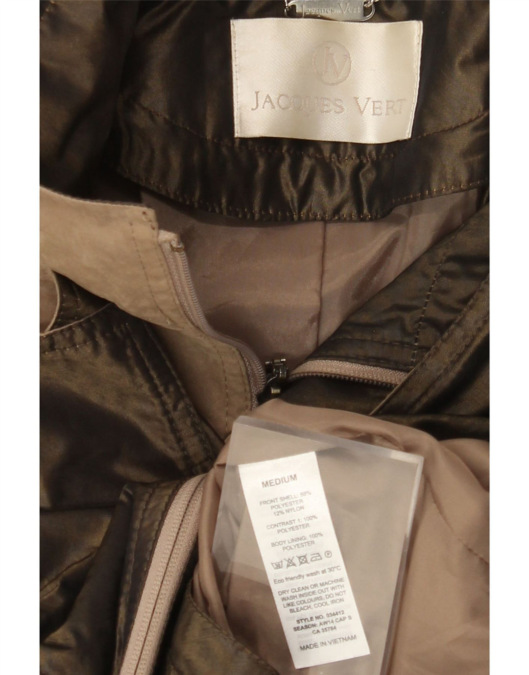 JACQUES VERT Ženski kaput UK 14 srednje bež poliester