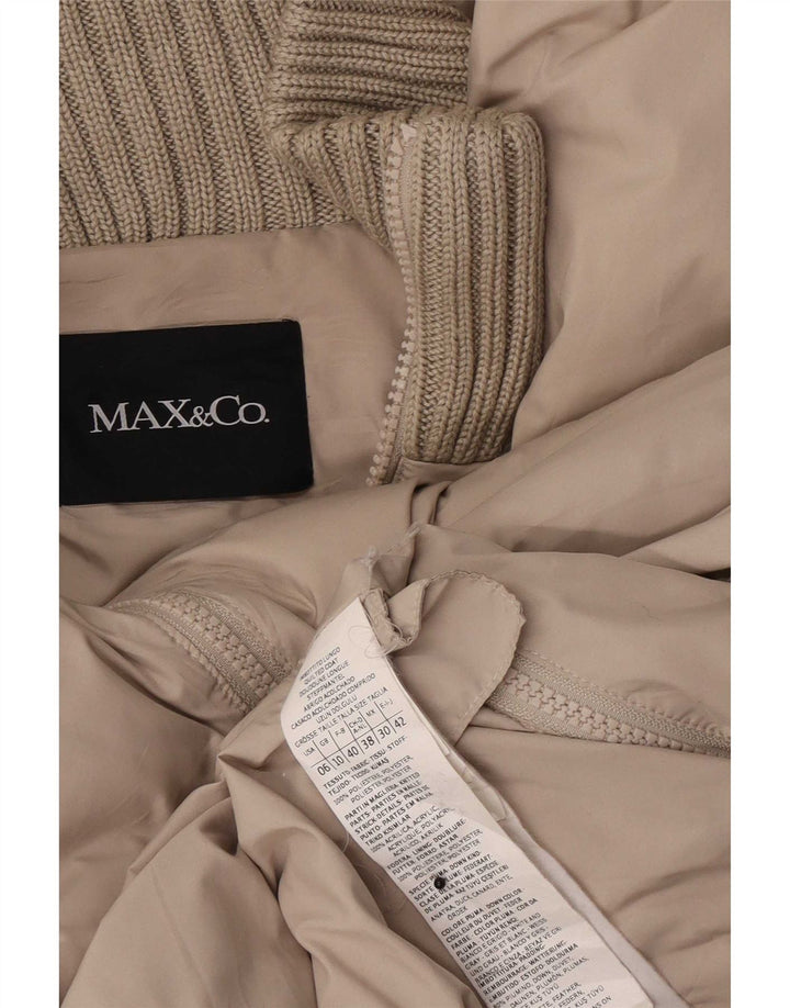 Max & Co. Ženska podstavljena jakna UK 10 Small Beige Poliester