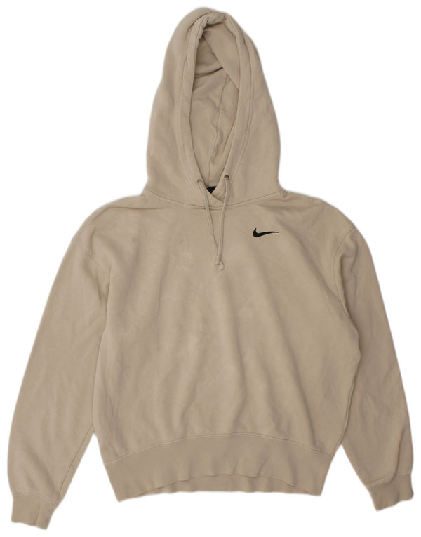 Nike Ženska prevelika majica s kapuljačom UK 6 XS, bež pamuk