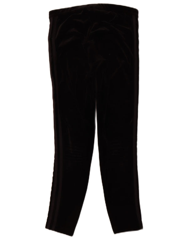 Ženske tajice od velura ADIDAS UK 12 Srednji crni poliester