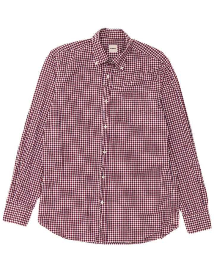 Aspesi muška košulja veličina 41 16 velika crvena gingham pamuk