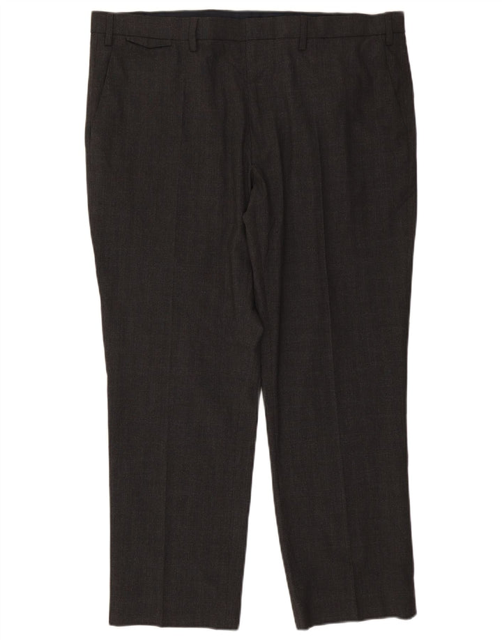 MARKS & SPENCER Muške chino hlače regularnog kroja W40 L28 sivi poliester