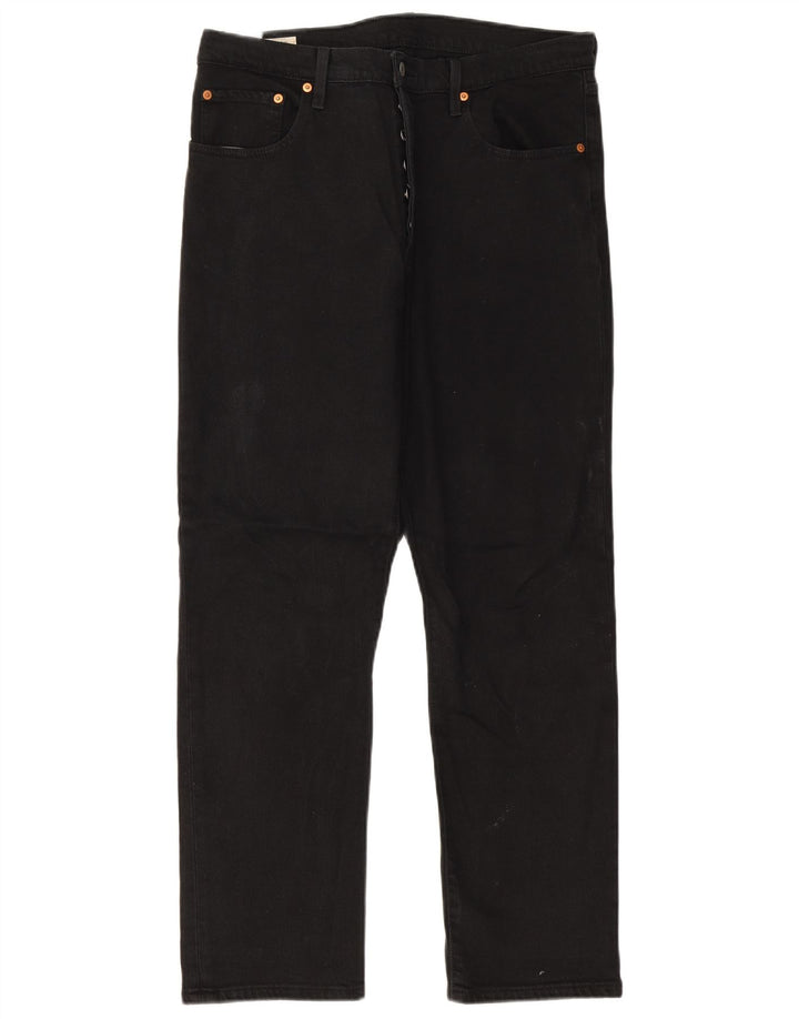 Levi's muške 501 ravne traperice W32 L28 crni pamuk