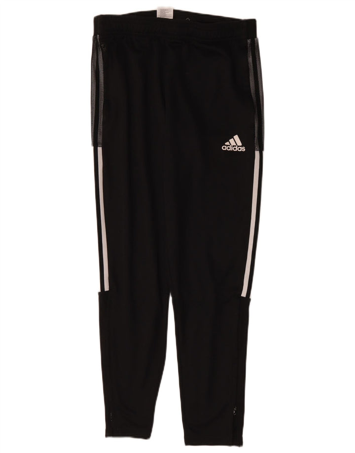 Adidas Mens Tracksuit Trousers Medium Black Polyester Sports