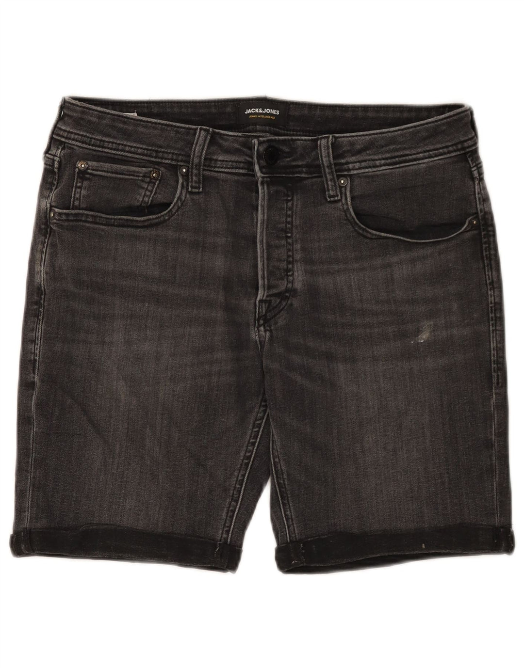 JACK & JONES Muške traper kratke hlače srednje veličine W32 sivi pamuk