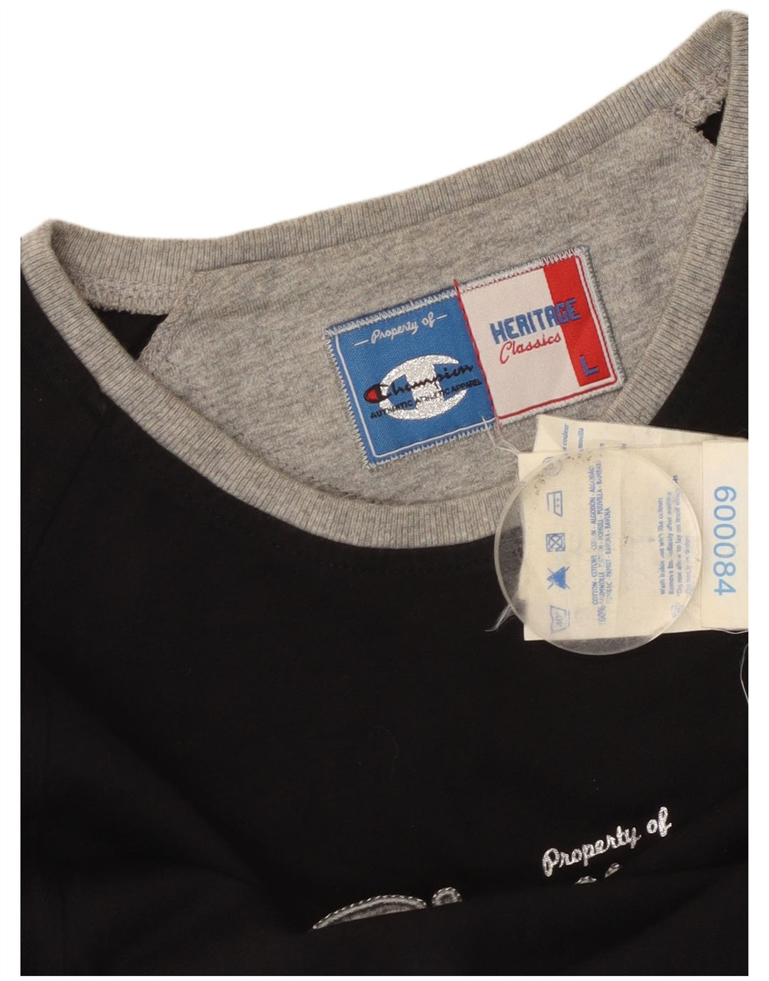 CHAMPION Ženska majica dugih rukava s grafikama UK 14 velika crna