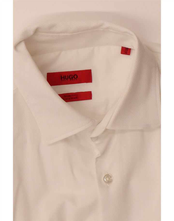 HUGO BOSS Muška uska košulja veličine 38 15 Srednje bijela