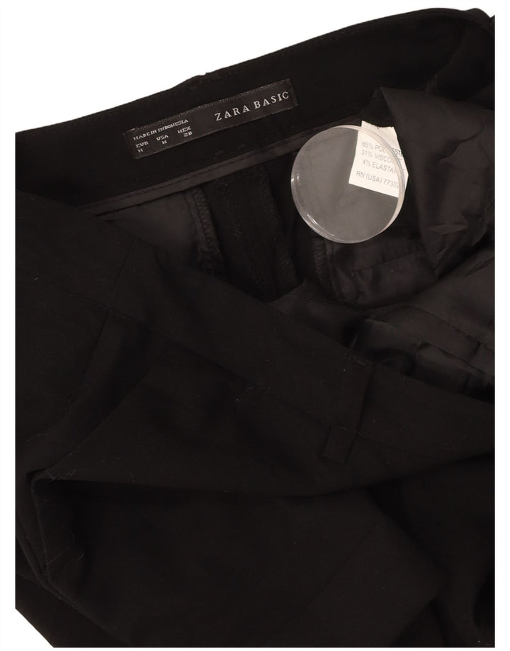 ZARA ženske chino kratke hlače srednje veličine W28 crni poliester