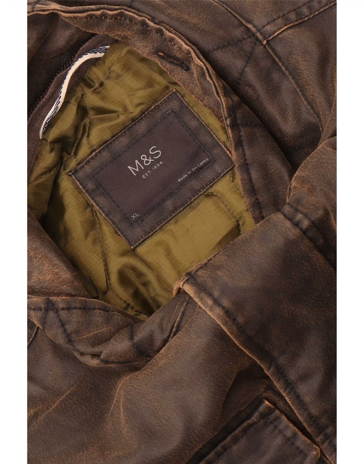 Marks & Spencer muška jakna od voštanog pamuka UK 42 XL smeđa