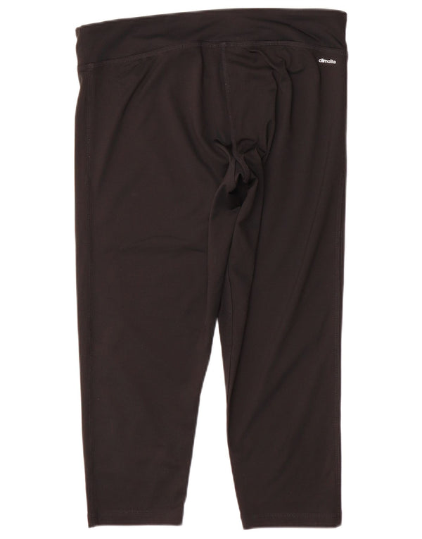 Adidas ženske Climalite Capri tajice UK 16/18 velike crne poliesterske