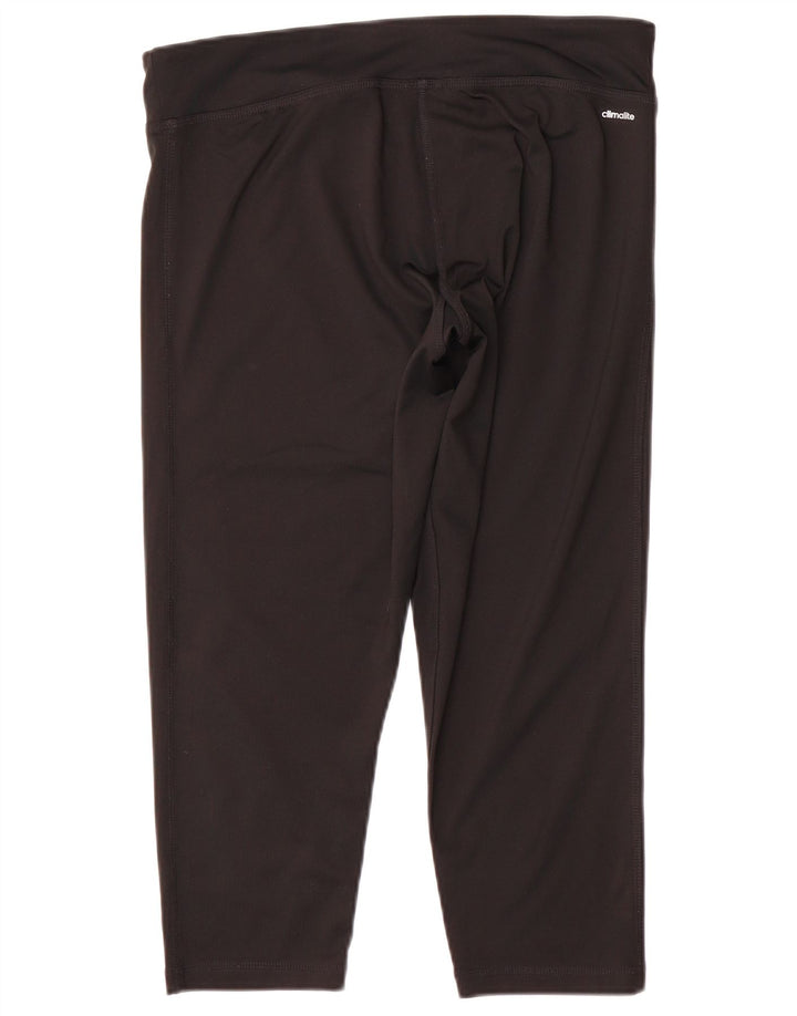 Adidas ženske Climalite Capri tajice UK 16/18 velike crne poliesterske