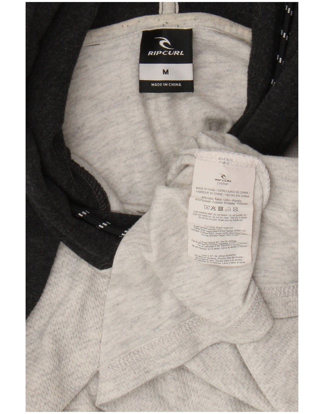 Rip Curl muška majica s kapuljačom i dugim rukavima, pamuk srednje sive boje