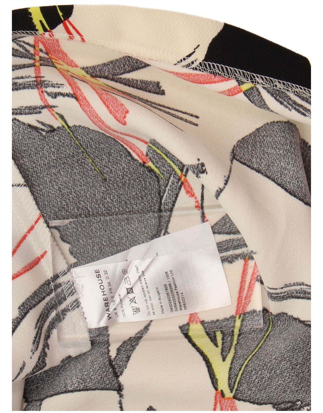 WAREHOUSE ženska suknja A-kroja UK 6 XS W25 prljavobijeli cvjetni poliester