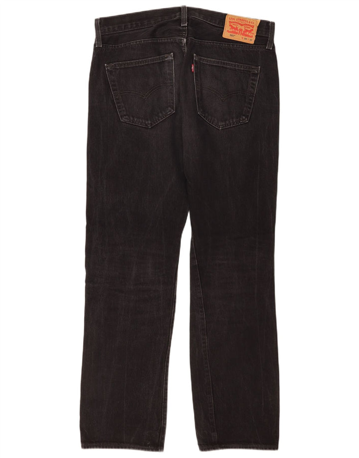 Levi's muške 501 ravne traperice W34 L32 crni pamuk