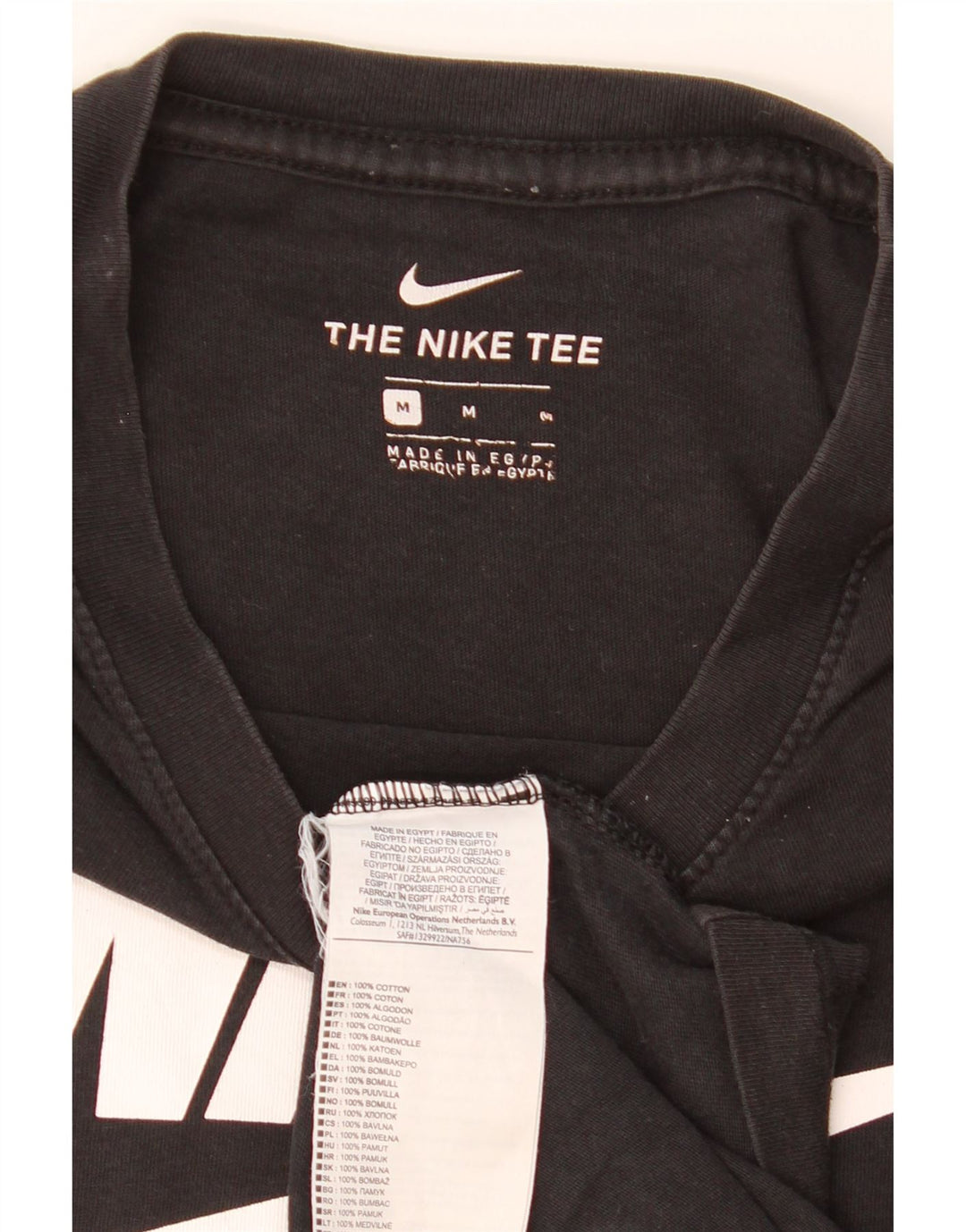 Nike Muška majica kratkih rukava srednje veličine crni pamuk