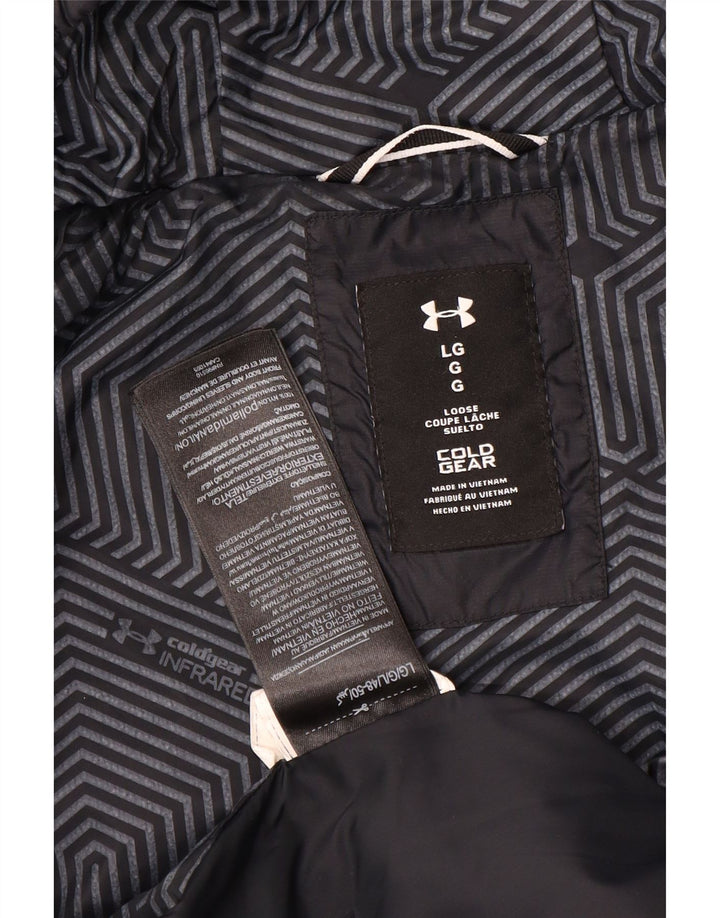 Under Armour Ženska Cold Gear jakna s kapuljačom i podstavljenom podstavom UK 16 Veliki crni najlon