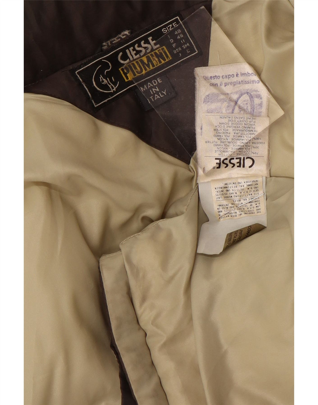 Ciesse Piumini muška široka podstavljena jakna IT 48 Mala smeđa pamuk