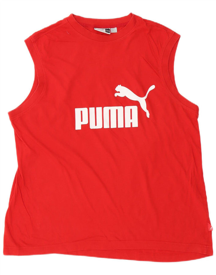 Puma muški grafički prsluk 2XL crveni pamuk