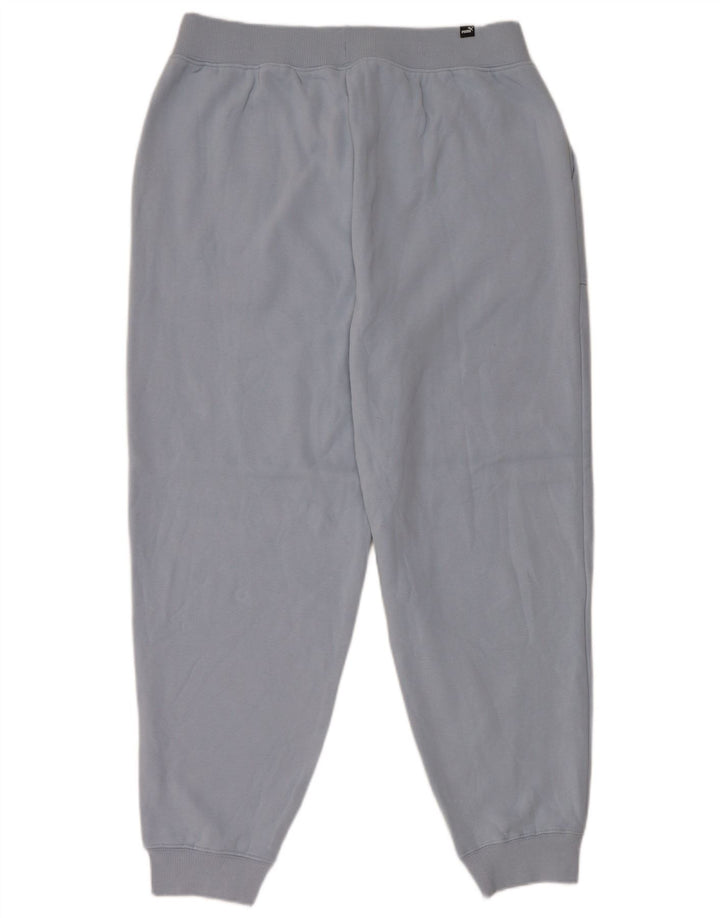 PUMA Mens Tracksuit Trousers Joggers Large  Blue Cotton