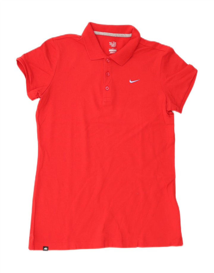 Nike ženska polo majica UK 16 velika crvena pamuk