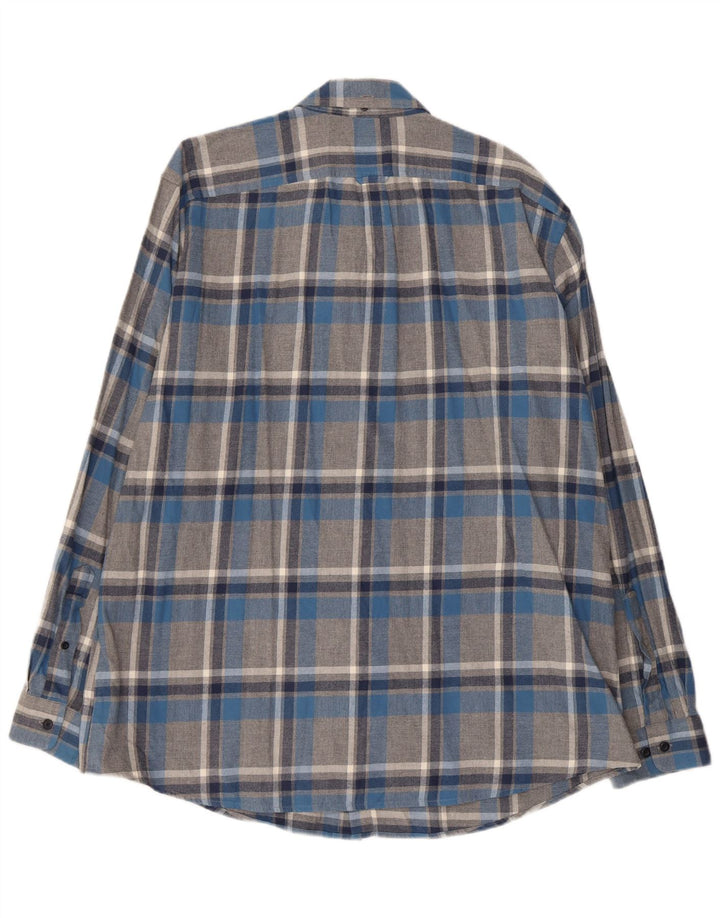 L.L.Bean muška flanelska košulja XL sivi karirani pamuk