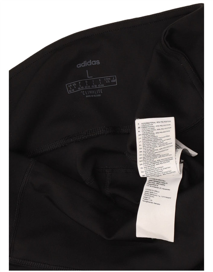 ADIDAS ženske Climalite kratke tajice UK 16/18 velike crne poliesterske