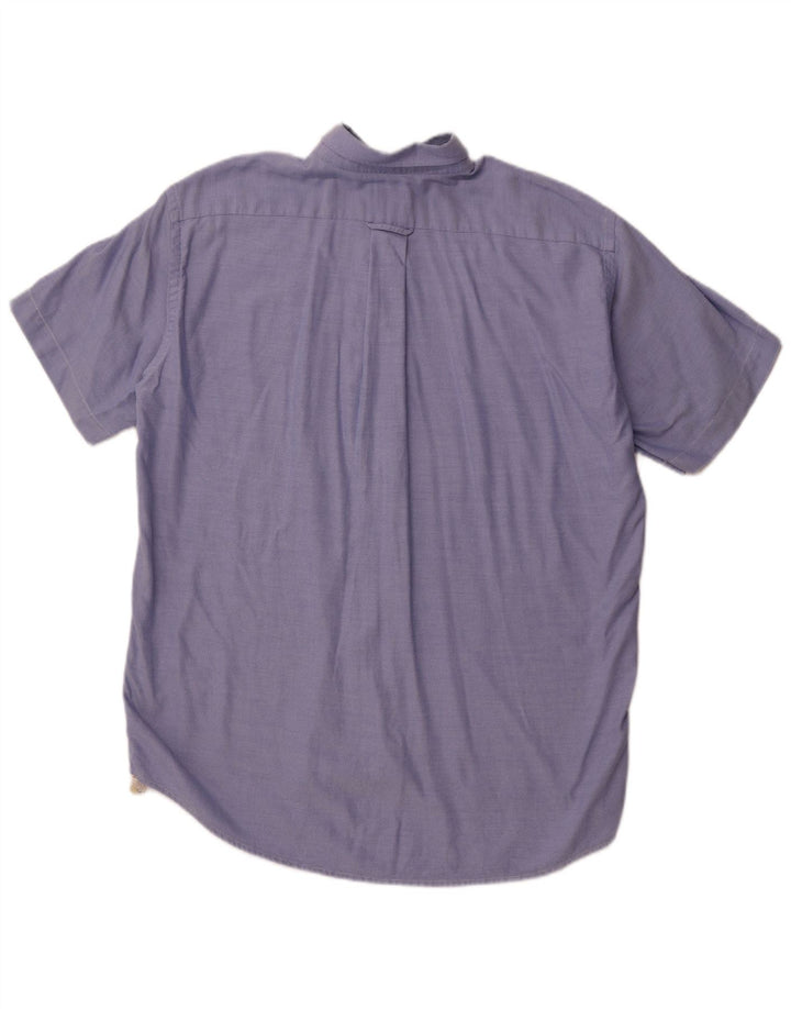 LACOSTE muška košulja kratkih rukava, velika plava pamučna veličina 41