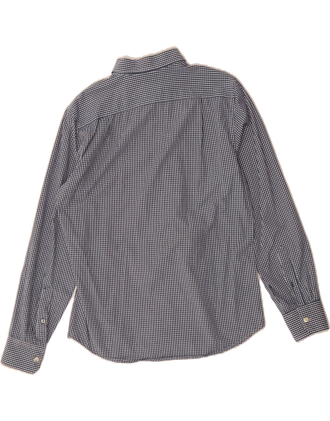 IZOD Mens Slim Fit Shirt Large Blue Gingham Cotton Vintage Izod and Second-Hand Izod from Messina Hembry 