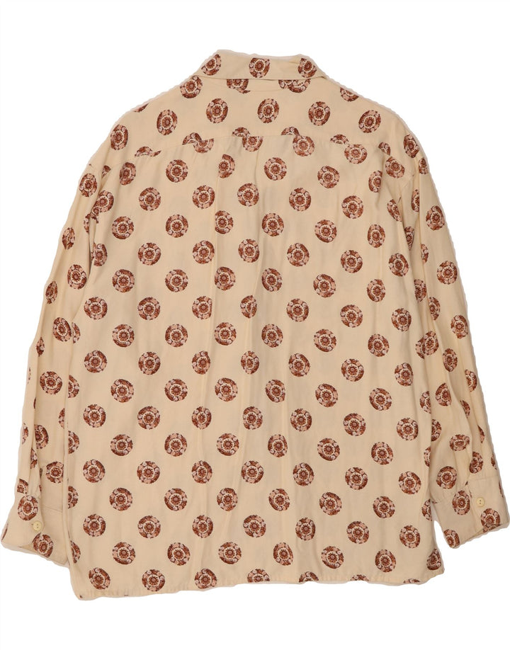 COTTONADE Womens Abstract Pattern Shirt UK 18 XL Beige Vintage Cottonade and Second-Hand Cottonade from Messina Hembry 