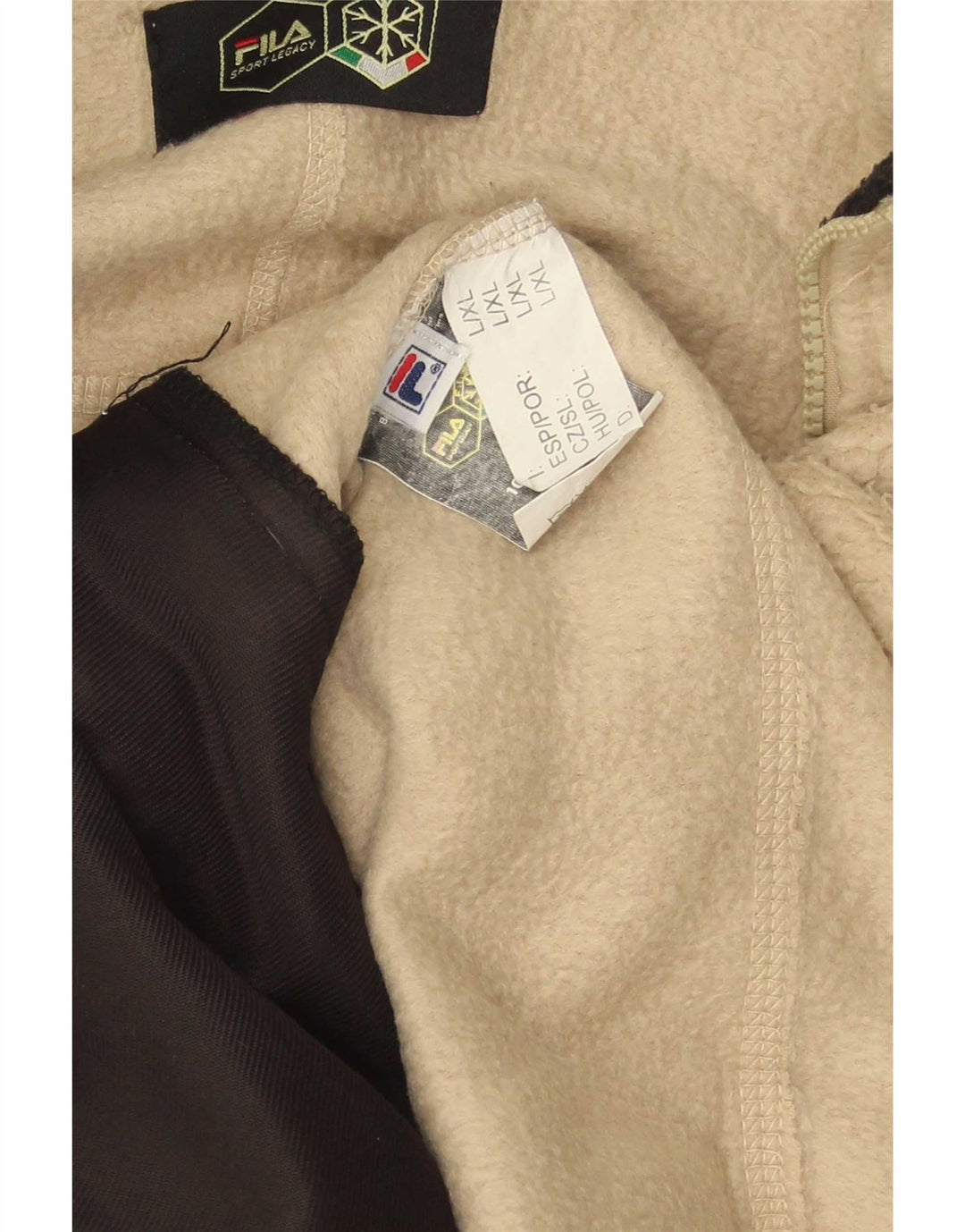 Fila Muška jakna od flisa UK 40 Large Beige Colourblock Poliester