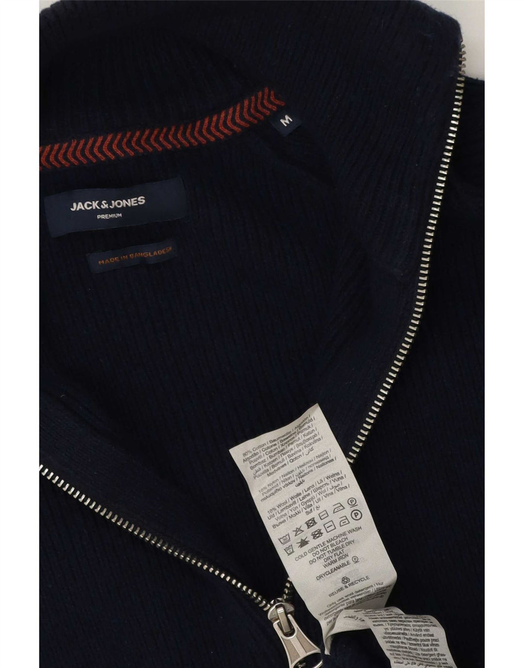 Jack & Jones muški kardigan pulover srednje tamnoplave boje pamuka