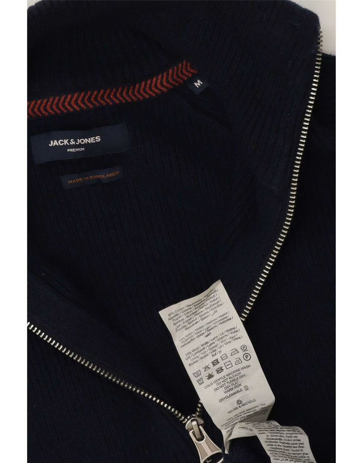Jack & Jones muški kardigan pulover srednje tamnoplave boje pamuka