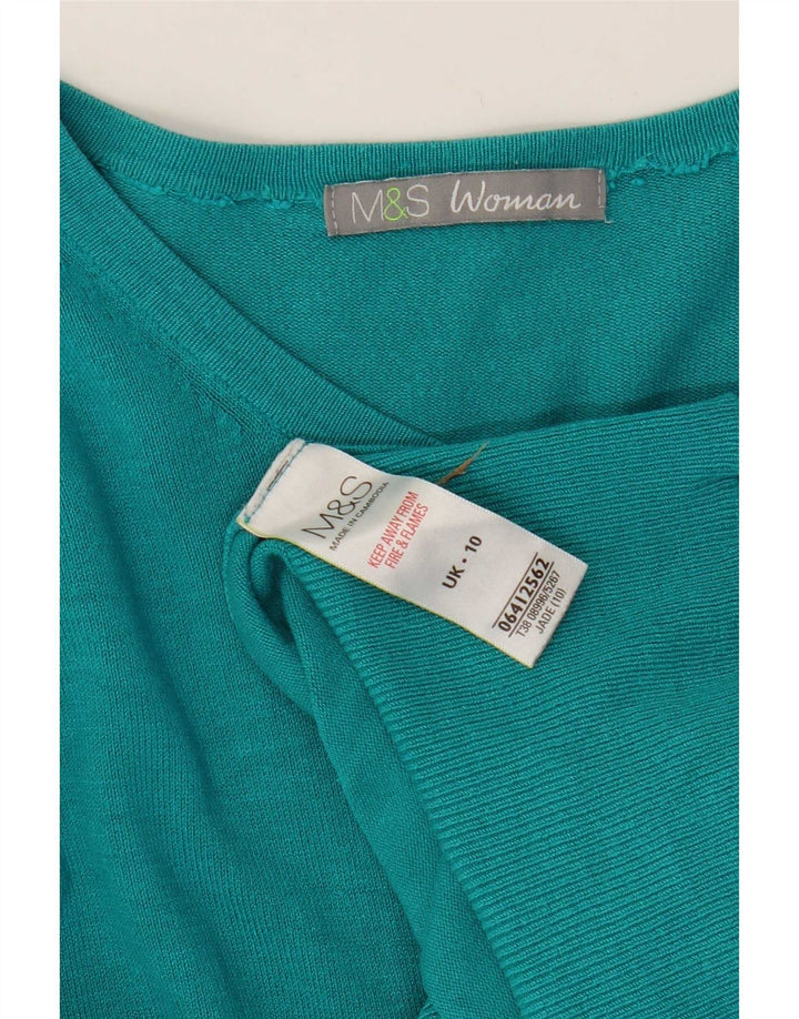 Marks & Spencer ženski kardigan pulover UK 10 Mala plava viskoza
