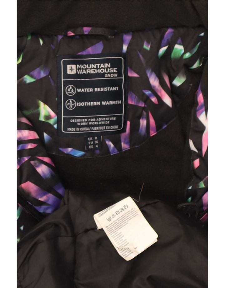 Mountain Warehouse ženska skijaška jakna s kapuljačom UK 8 Mala crna geometrijska