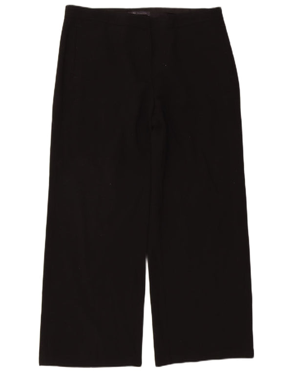 Marks & Spencer ženske široke ležerne hlače UK 16 Large W34 L27 crne