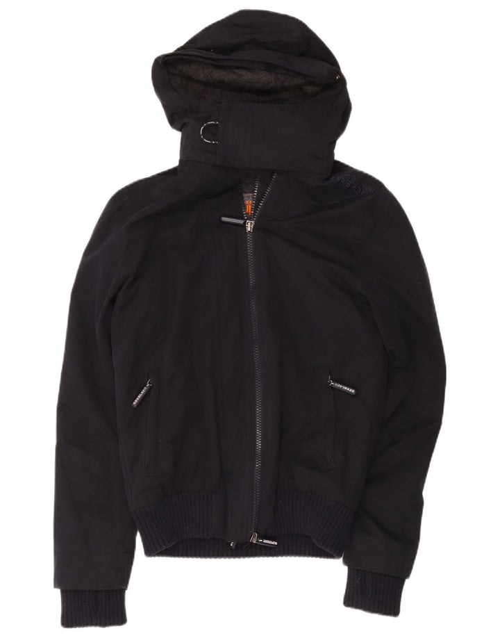Superdry muška bomber jakna s kapuljačom Windbomber UK 36 Mala tamnoplava