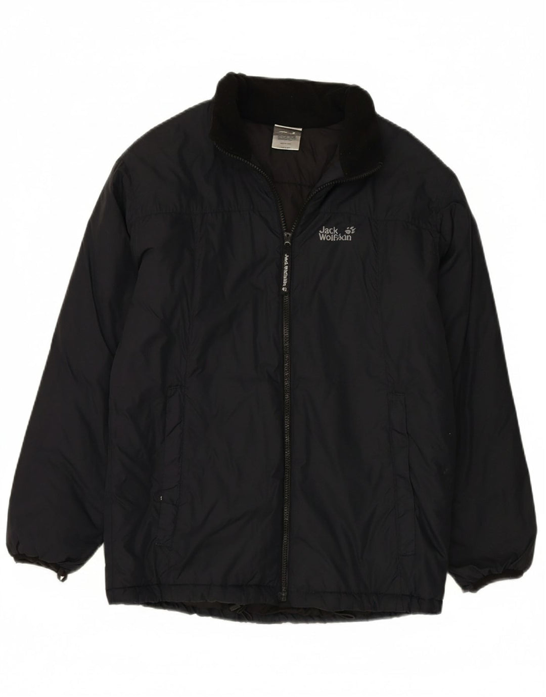 JACK WOLFSKIN Womens Padded Jacket UK 14/16 Large Black Polyamide Vintage Jack Wolfskin and Second-Hand Jack Wolfskin from Messina Hembry 