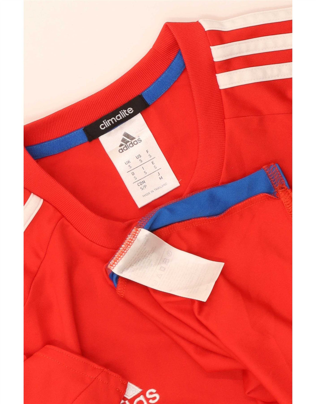 Adidas muška majica Climalite, mali crveni poliester u boji