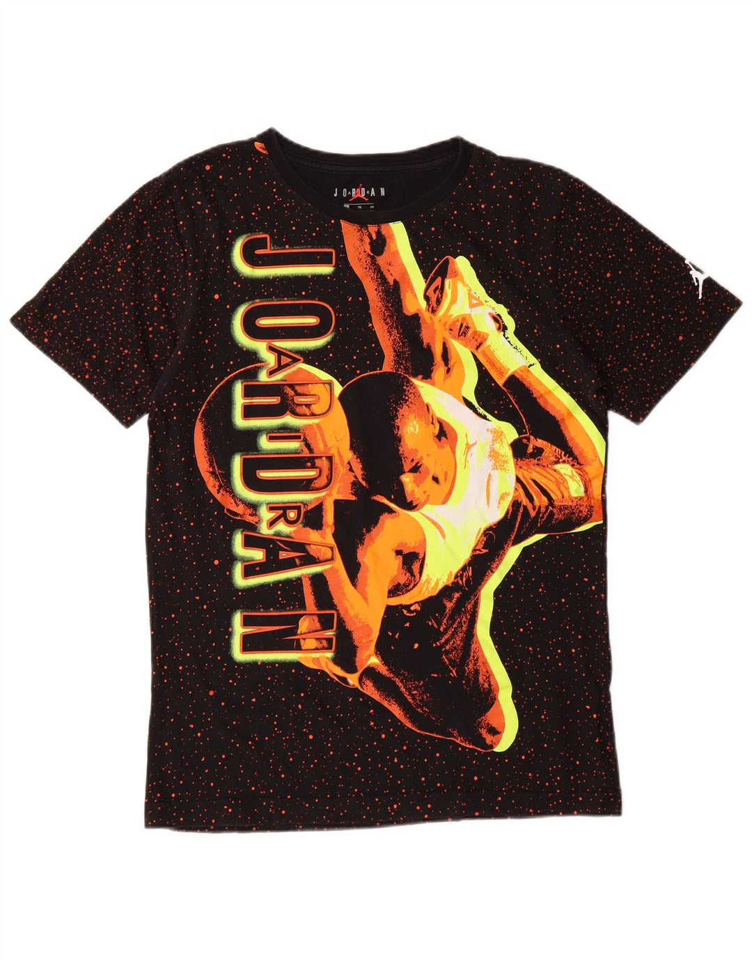 JORDAN Majica kratkih rukava s motivima za dječake 13-14 godina XL crni pamuk na točkice