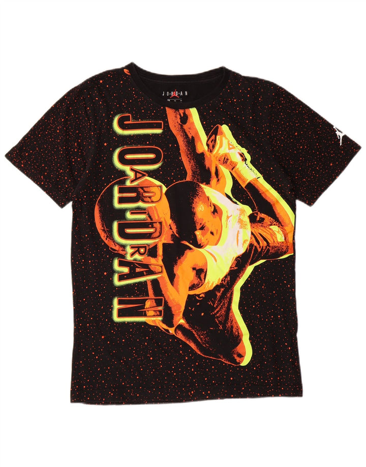 JORDAN Majica kratkih rukava s motivima za dječake 13-14 godina XL crni pamuk na točkice