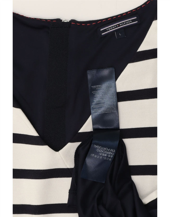 TOMMY HILFIGER Ženska plašt haljina bez rukava UK 14 Velike bijele pruge