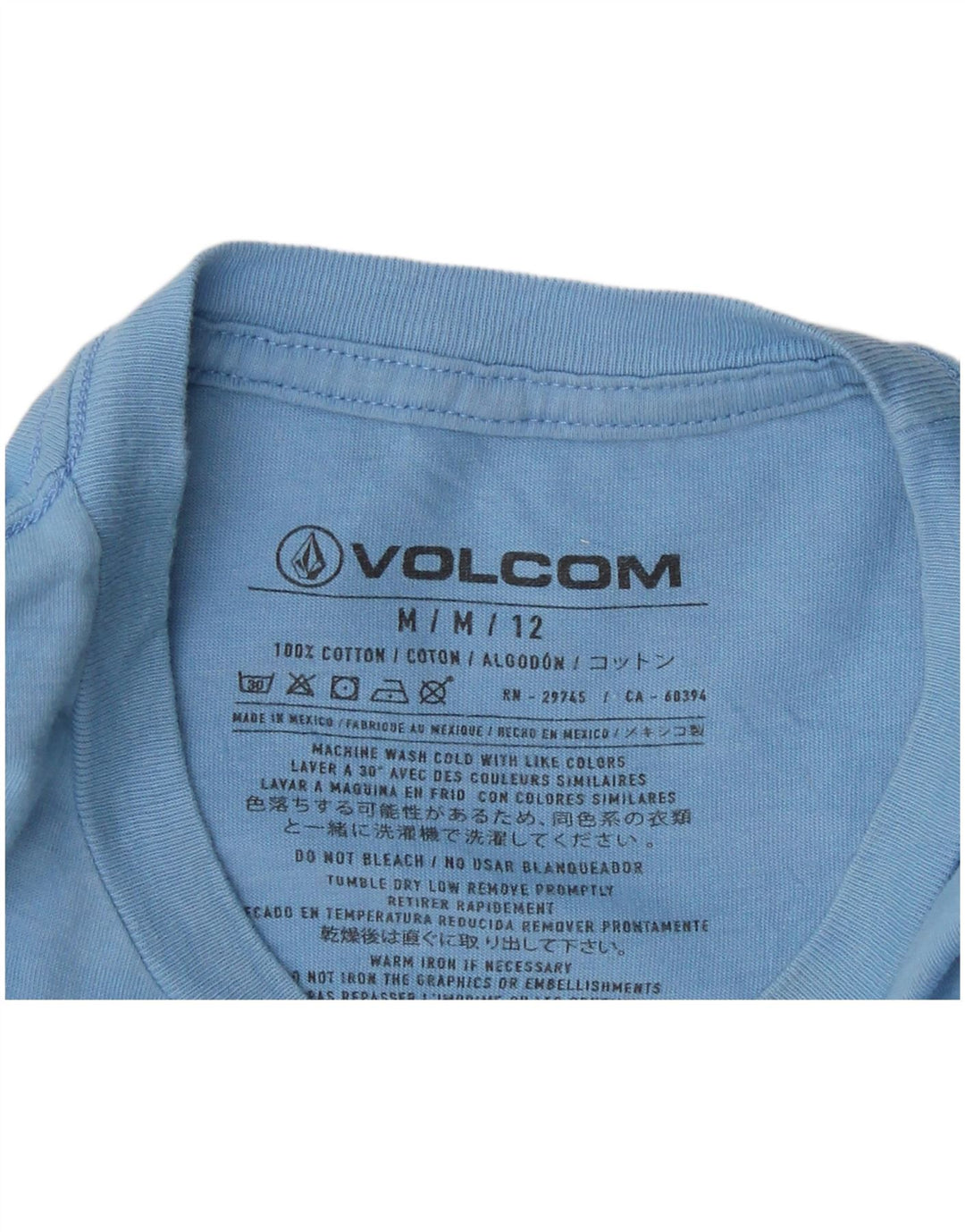 Volcom muška majica kratkih rukava s grafičkim motivima UK 14 srednje plavi pamuk