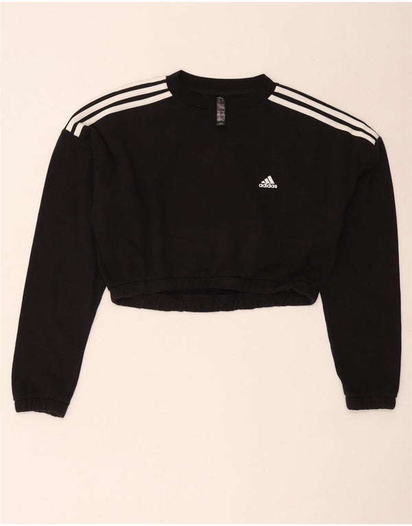 Adidas ženski kratki pulover UK 12/14 srednje crni pamuk