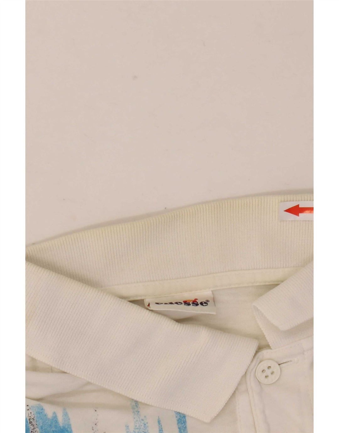 Ellesse muška polo majica s apstraktnim uzorkom srednje bijele boje