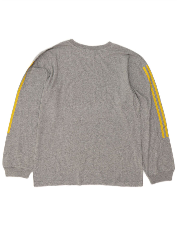 Adidas muška majica Denver Nuggets s grafičkim motivima dugih rukava srednje sive boje