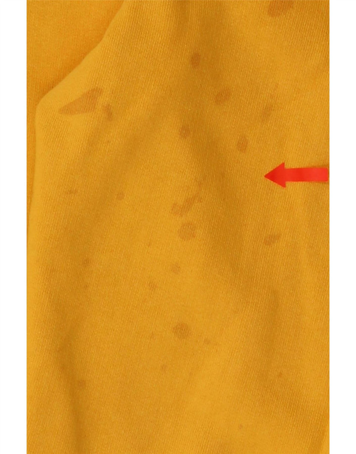 ZARA Womens Graphic Sweatshirt Jumper UK 14 Medium Yellow Cotton Vintage Zara and Second-Hand Zara from Messina Hembry 